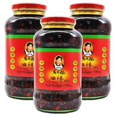 라오깐마 유라죠우 라조장 고추소스, 730g, 3개