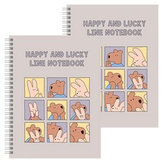 HappyAndLucky MONOLIKE 線圈筆記本, 2個, 01 Photo booth