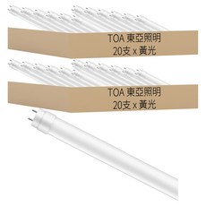 TOA 東亞照明 LED T8 燈管 19W, 黃光, 40支