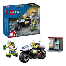 LEGO 樂高 城市系列 警用摩托車追逐戰 Police Motorcycle Chase 60455, 1盒, 混和顏色