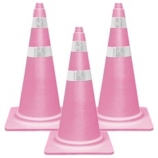 동광세이프 칼라콘, 3개, 핑크
