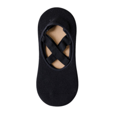 NicoFun 愛定做 芭蕾舞鞋防滑瑜伽襪 女襪 22~24.5cm 雅黑