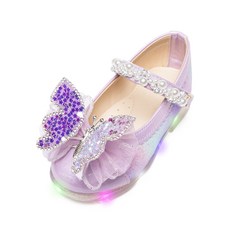LA STELLA 兒童蝴蝶LED發光公主鞋