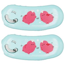 PLUS 普樂士 dtto friends 魔豆 豆豆貼 雙面膠帶 54-753 6mm x 10m, 腸太郎跳舞, 2個