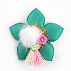 채니봉봉 밍크 수묵화 한복 집게핀