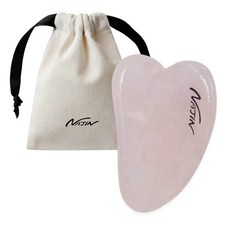 玫瑰石英心形按摩板 NJ001+收納袋, 1個, 單色
