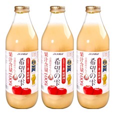 JA 青森農協 希望的雫蘋果汁, 1L, 3瓶
