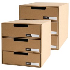 KEYMING 多用途3層紙質整理盒 A款, 2個