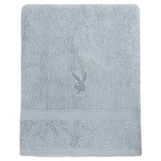 PLAYBOY 日沐優雅素色浴巾 70*140CM 美國棉 敏感肌膚適用, 灰色, 1條