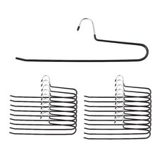 홈앤하우스 멀티코팅 바지걸이, 블랙, 20개