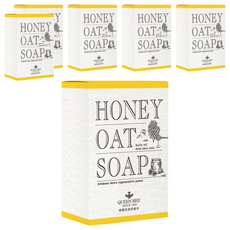 QUEEN BEE 蜂王 蜂蜜燕麥舒緩皂, 深層潔淨, 溫和去除老廢角質, 喚醒肌膚再生力, 100g, 6個