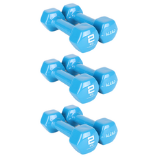 아리프 PVC 컬러 육각 덤벨, 2kg, 6개