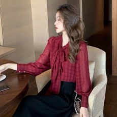 POPLARNC 女款 Lainel 荷葉邊領結襯衫 P24FBL072311