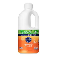 Kao 花王 珂珂透 Cucute 餐具洗碗精補充瓶 柑橘香, 1.25L, 1瓶