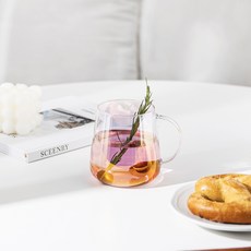 耐熱玻璃斜紋馬克杯 400ml, 極光, 2個