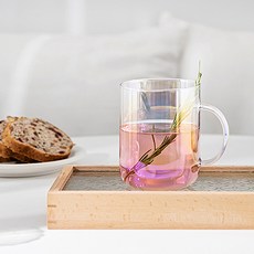 JIN 耐熱玻璃直筒馬克杯 450ml, 極光, 2個