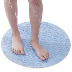 HANEE 指壓浴室地墊 55*55cm, 淺藍, 1個