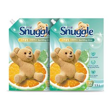 熊寶貝 超濃縮纖維柔軟精 陽光柑橘香, 1.5L, 2入