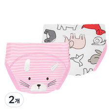 엠케이 배변 훈련 팬티 E토끼, 핑크, 2개