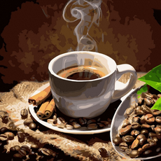 ArtLife 藝術生活 DIY數字油畫 DT188 50 x 40cm, 咖啡香頌, 1個