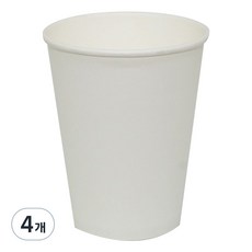 스완 지름 84 종이컵 백색 295ml, 100개입, 4개