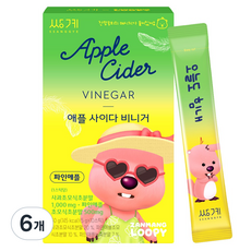 쌍계명차 잔망루피 애플 사이다 비니거 파인애플 스틱, 5g, 6개, 10개입