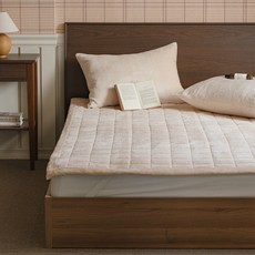 韓國 amante 靈魂伴侶法蘭絨超細纖維床墊, 淺褐色