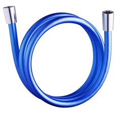 防纏繞淋浴PVC防爆軟管 PVC PEX材質 口徑約2cm 科技銀/香檳金/寶石藍/蜜桃粉色, 1.5m