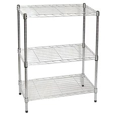 波浪電鍍層架 鐵+塑膠材質 3層, 75 x 60 x 30cm, NO.KD9012