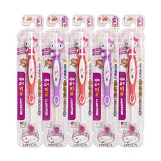 Artex Hello Kitty Picure 嬰兒牙刷, 粉色(隨機出貨), 5入, 1組