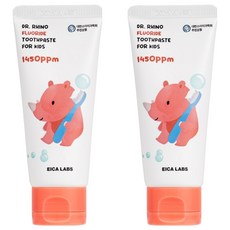 EICA LABS 兒童犀牛牙膏 蘋果香 1450ppm, 60g, 2個