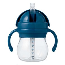 OXO tot 寶寶握吸管杯 11 x 7.2 x 11.2cm 115.2g, 海軍藍, 1個, 150ml