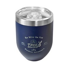 TREEWalker 304不鏽鋼保溫蛋型杯 350ml 附杯蓋 保溫保冰, 藍色, 1個