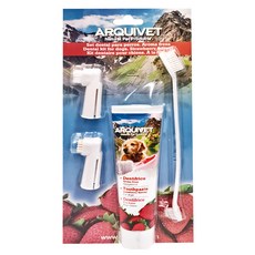 ARQUIVET Arqui Fresh 牙膏牙刷組 草莓口味 雙頭牙刷*1 手指套刷*2, 1組, 100g