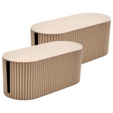 Ju and Ji 多用途電線延長線整理盒, 棕色, 2個