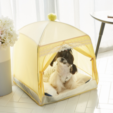 WOLFLAUNCH 毛球寵物帳篷, 淺黃色