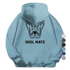 일루소 남녀공용 소울메이트 소프트 특양면 후드티