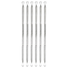 小麥購物 多功能粉刺夾 雙頭粉刺針 9g, 6支, Y641