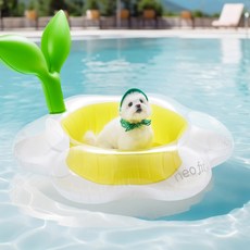 Neo FIT. 小狗雛菊游泳圈, 白色 + 黃色 + 綠色, 1個