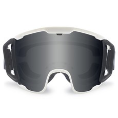FANTON 供供眼鏡瓶使用的滑雪板使用的風鏡CRNSK97SM, 白色（鏡框）+煙鏡（鏡片）