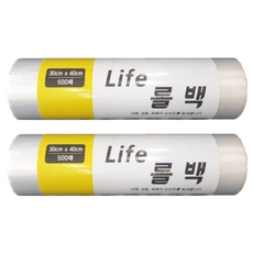 Life 위생롤백 중 30cm x 40cm, 중(M), 500개입, 2개