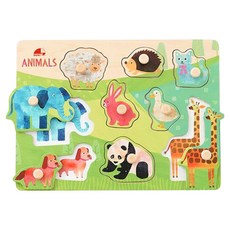 Ed.Inter 木質拼圖-動物百科, 9片, 1組