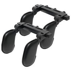 NORMAL LIFE 車用頭枕頸枕, 黑色, 2個