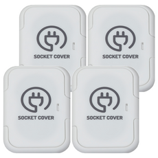 aguard 電源插座保護蓋 防止兒童觸電 防止灰塵聚集 防止異物插入 120x79 毫米 PP材質, 白色, 4個