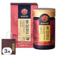 천지인 홍삼정 예작 + 쇼핑백, 240g, 3개