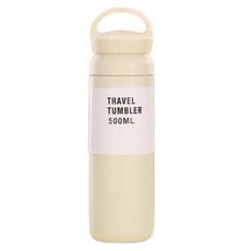 小麥購物 不鏽鋼保溫杯 C541, 燕麥白, 500ml, 1個