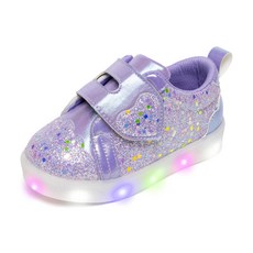 LA STELLA 兒童波浪愛心發光LED運動鞋