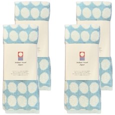 今治毛巾 日本內銷款 水玉 長毛厚實款毛巾 85 x 32cm, 藍色, 4條