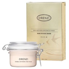 ORENZI 歐倫琪 美白泥膜150g+草本燕窩美白蠶絲面膜25ml*6片, 1組, 6片