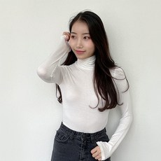 todayandlook 女款人造絲高領T恤